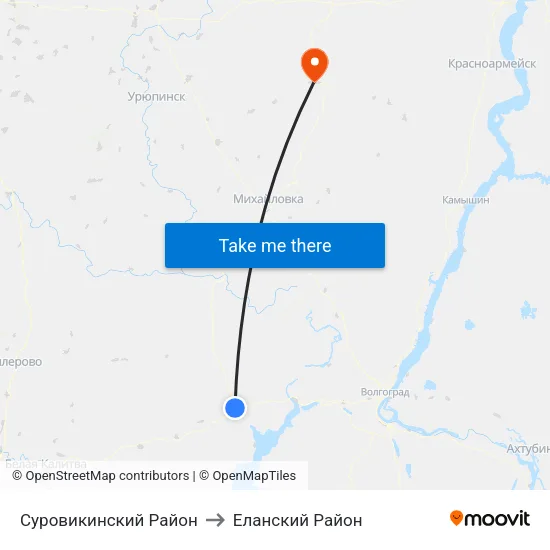 Суровикинский Район to Еланский Район map