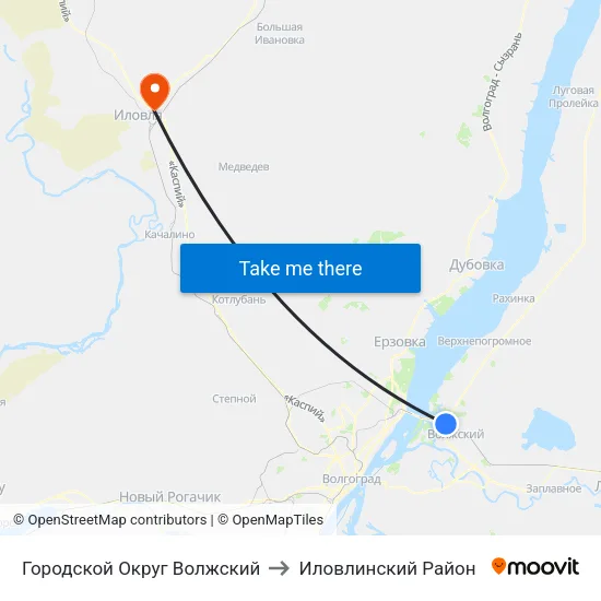 Городской Округ Волжский to Иловлинский Район map