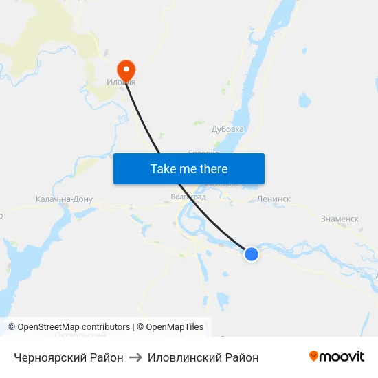 Черноярский Район to Иловлинский Район map