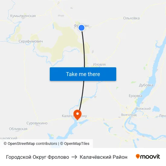 Городской Округ Фролово to Калачёвский Район map