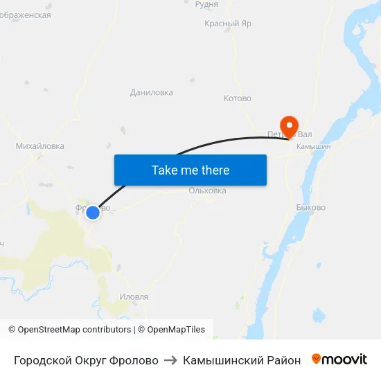 Городской Округ Фролово to Камышинский Район map