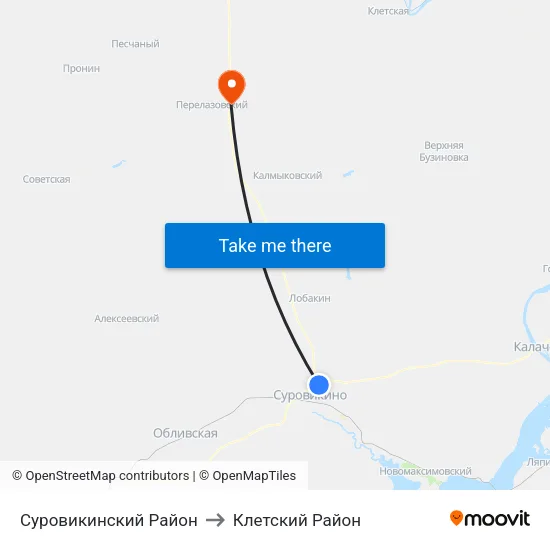 Суровикинский Район to Клетский Район map