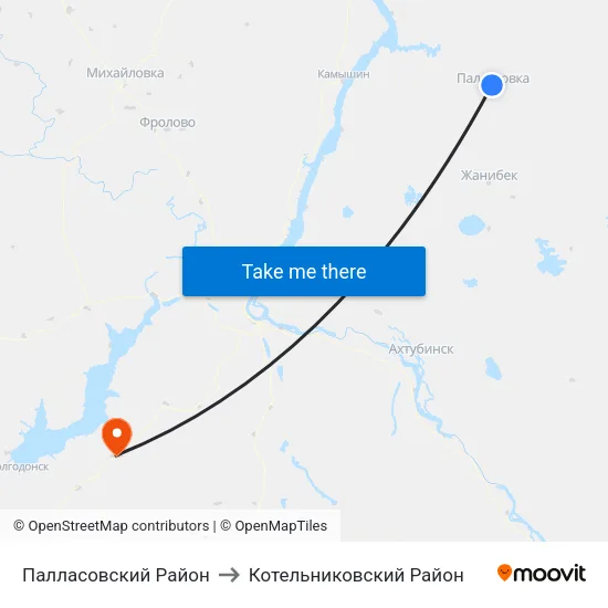 Палласовский Район to Котельниковский Район map