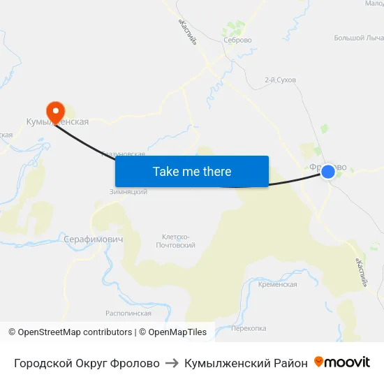 Городской Округ Фролово to Кумылженский Район map