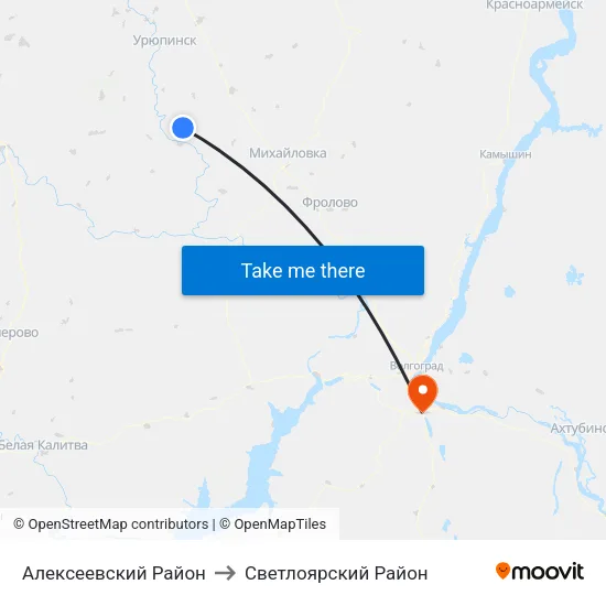 Алексеевский Район to Светлоярский Район map