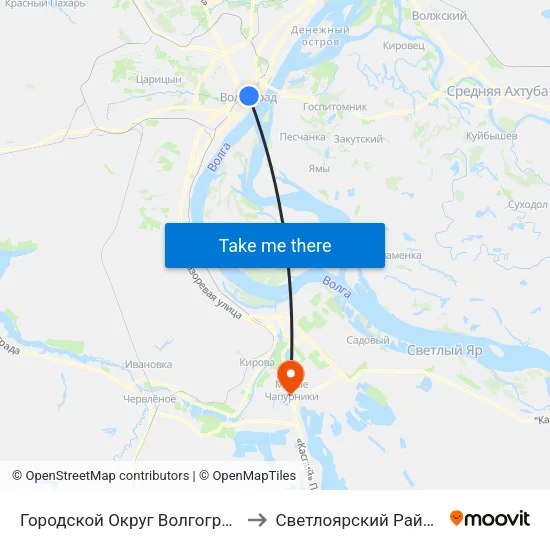 Городской Округ Волгоград to Светлоярский Район map