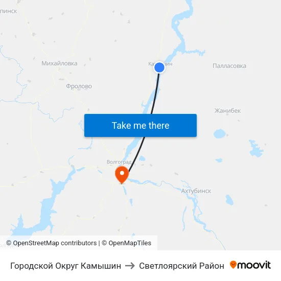 Городской Округ Камышин to Светлоярский Район map