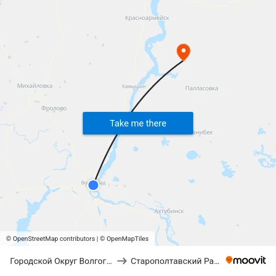 Городской Округ Волгоград to Старополтавский Район map