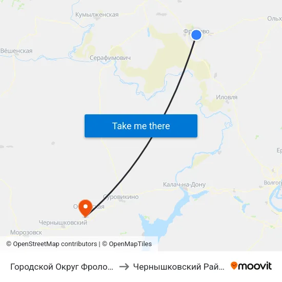 Городской Округ Фролово to Чернышковский Район map