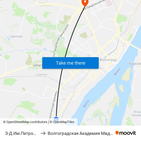 З-Д Им.Петрова (А) to Волгоградская Академия Мвд России map