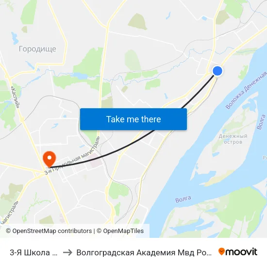 3-Я Школа (Б) to Волгоградская Академия Мвд России map