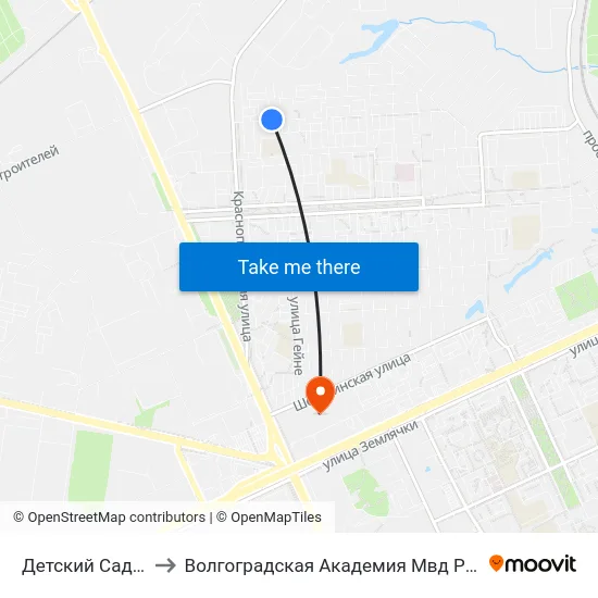Детский Сад (Б) to Волгоградская Академия Мвд России map