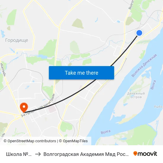 Школа №51 to Волгоградская Академия Мвд России map