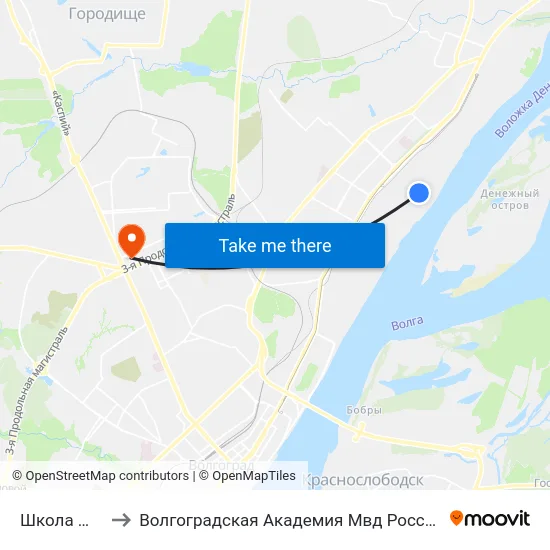 Школа №2 to Волгоградская Академия Мвд России map