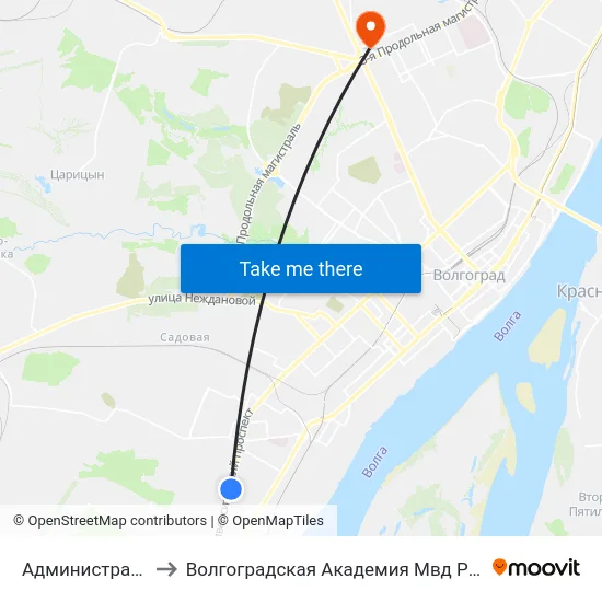 Администрация to Волгоградская Академия Мвд России map