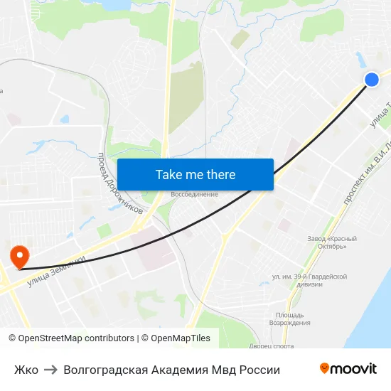 Жко to Волгоградская Академия Мвд России map