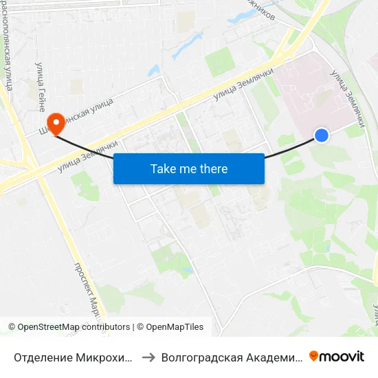 Отделение Микрохирургии Глаза to Волгоградская Академия Мвд России map