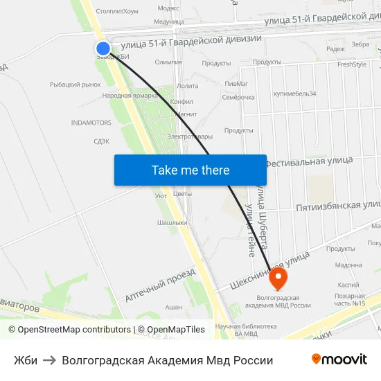 Жби to Волгоградская Академия Мвд России map