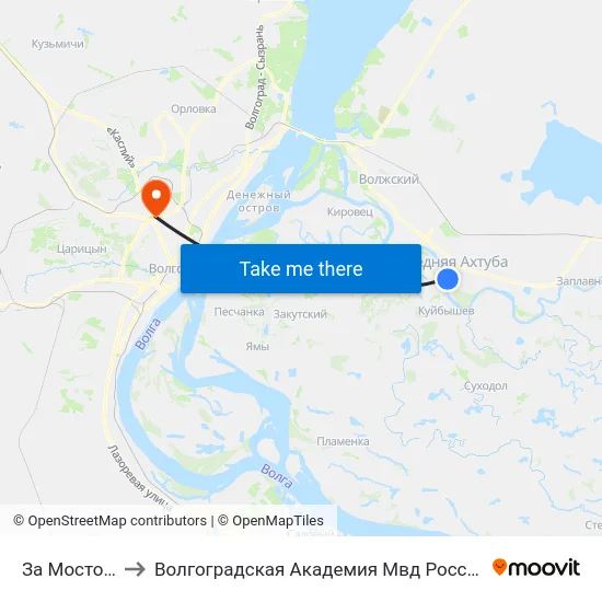 За Мостом to Волгоградская Академия Мвд России map