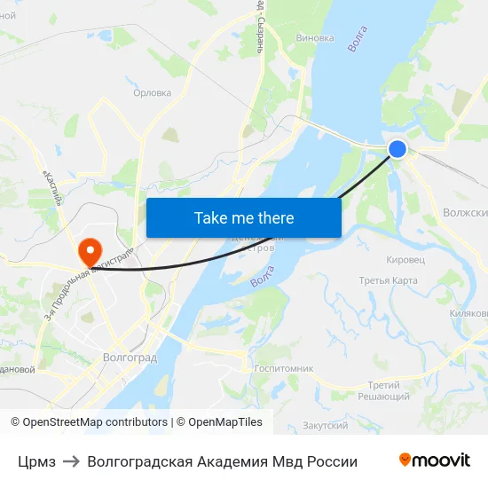Црмз to Волгоградская Академия Мвд России map