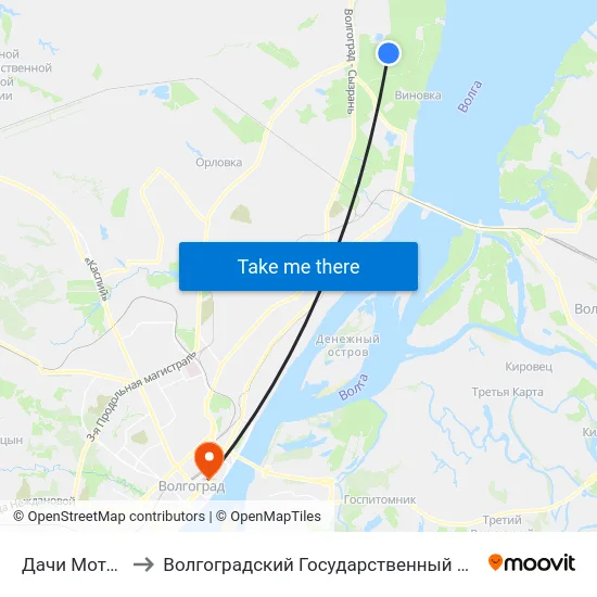 Дачи Мотостроитель (А) to Волгоградский Государственный Социально-Педагогический Университет map