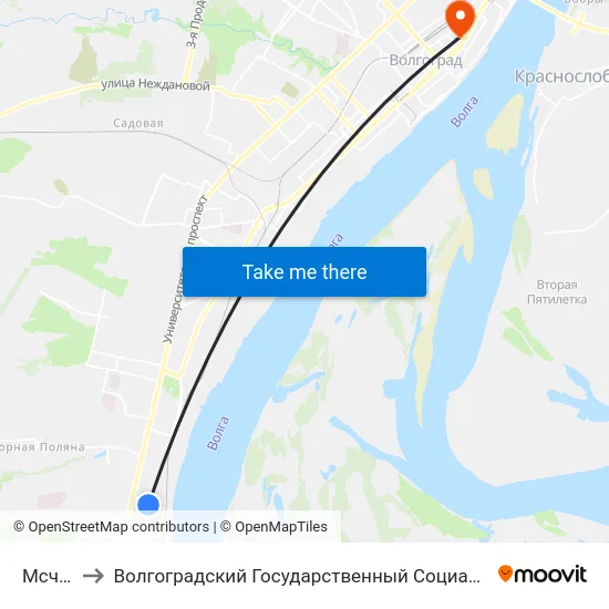 Мсч-40 (А) to Волгоградский Государственный Социально-Педагогический Университет map