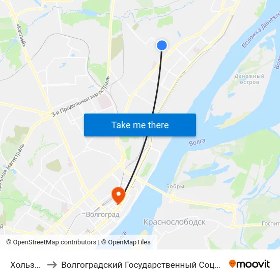 Хользунова (А) to Волгоградский Государственный Социально-Педагогический Университет map