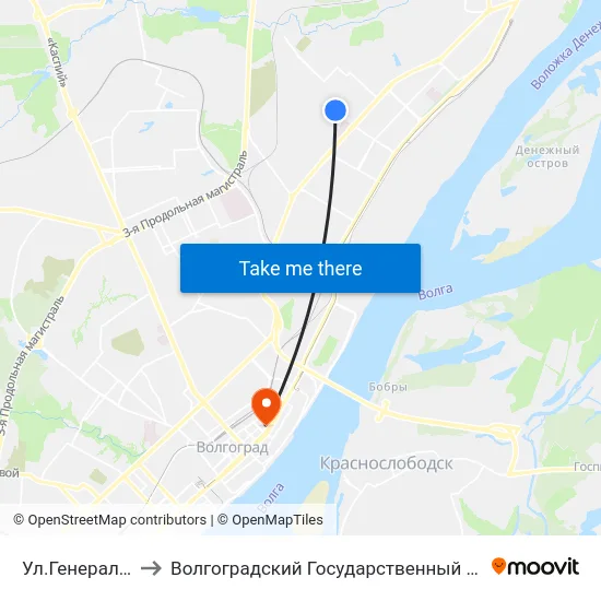 Ул.Генерала Штеменко (А) to Волгоградский Государственный Социально-Педагогический Университет map