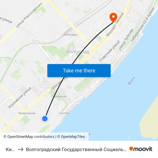 Ким (Б) to Волгоградский Государственный Социально-Педагогический Университет map