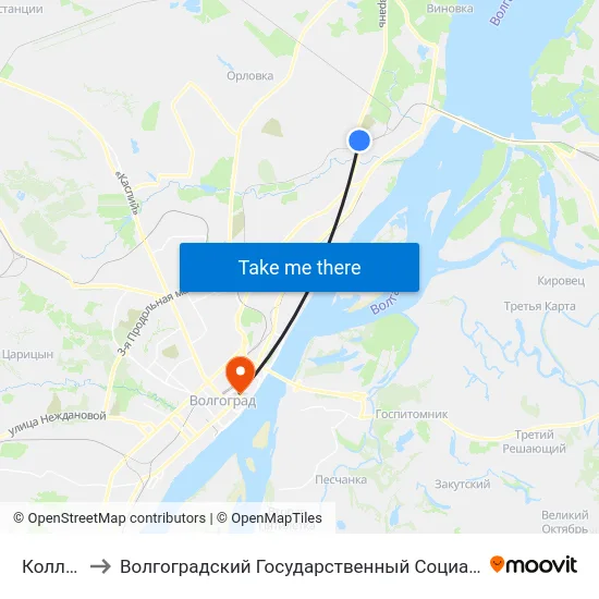 Колледж (А) to Волгоградский Государственный Социально-Педагогический Университет map