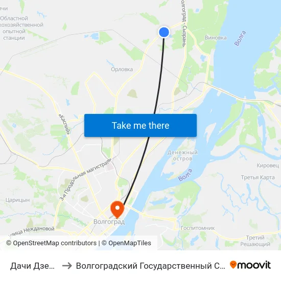 Дачи Дзержинец Тр. (А) to Волгоградский Государственный Социально-Педагогический Университет map