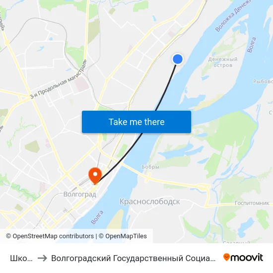 Школа №2 to Волгоградский Государственный Социально-Педагогический Университет map