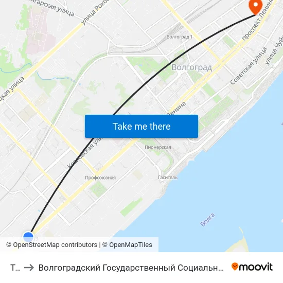Тюз to Волгоградский Государственный Социально-Педагогический Университет map