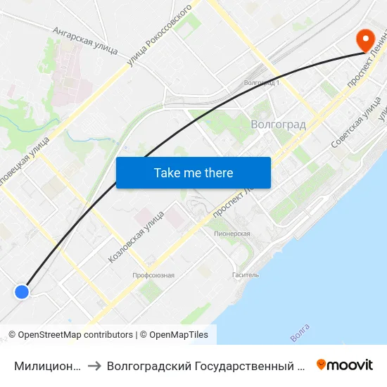 Милиционера Буханцева to Волгоградский Государственный Социально-Педагогический Университет map