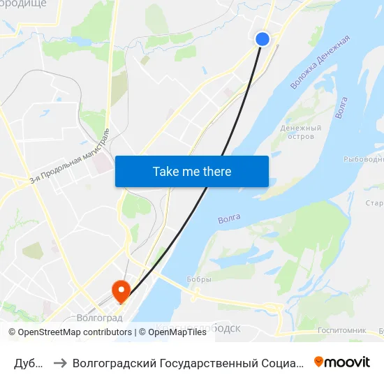Дубовская to Волгоградский Государственный Социально-Педагогический Университет map