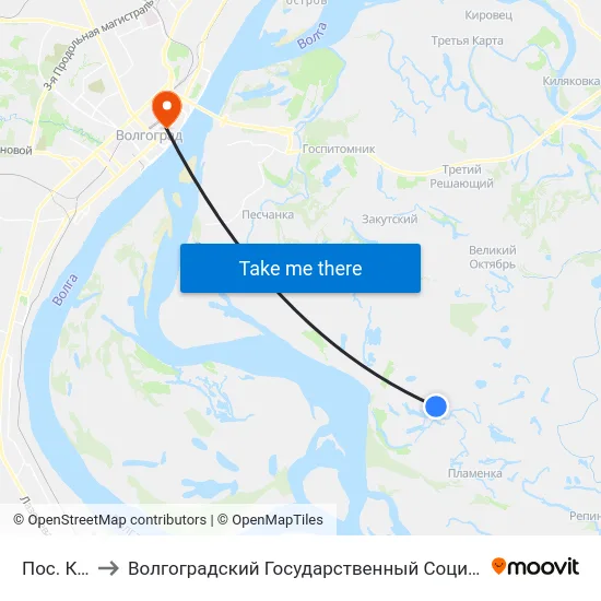 Пос. Клетский to Волгоградский Государственный Социально-Педагогический Университет map