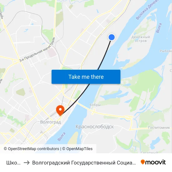 Школа №2 to Волгоградский Государственный Социально-Педагогический Университет map