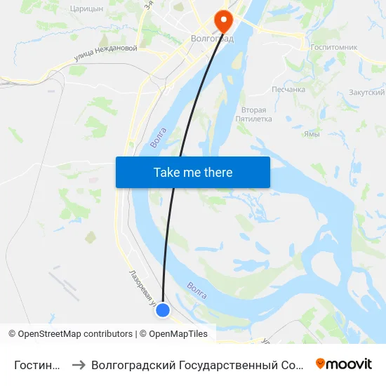 Гостиница Мираж to Волгоградский Государственный Социально-Педагогический Университет map