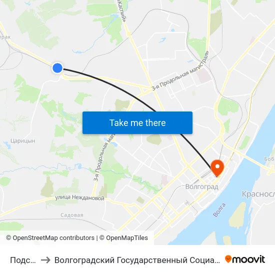 Подстанция to Волгоградский Государственный Социально-Педагогический Университет map