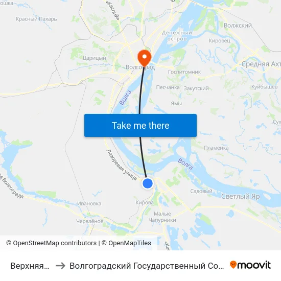 Верхняя Судоверфь to Волгоградский Государственный Социально-Педагогический Университет map