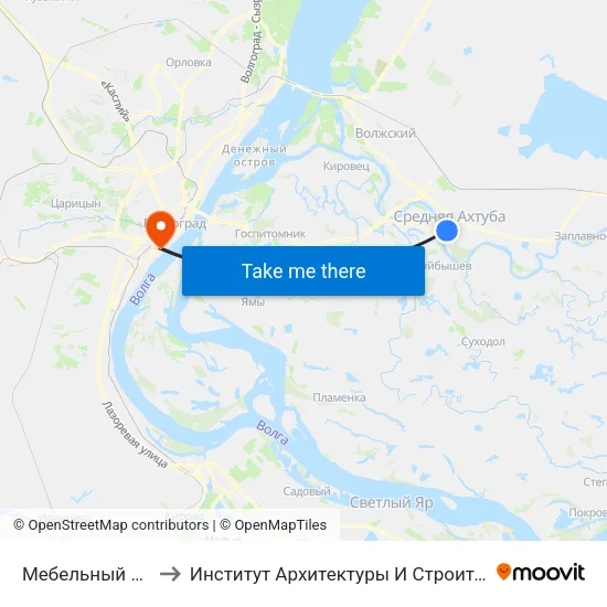 Мебельный Магазин to Институт Архитектуры И Строительства Волггту map