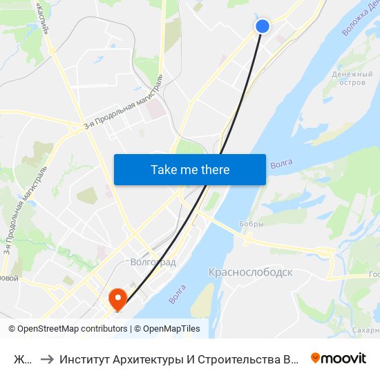 Жко to Институт Архитектуры И Строительства Волггту map