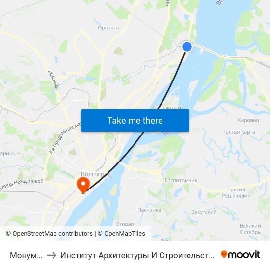 Монумент to Институт Архитектуры И Строительства Волггту map