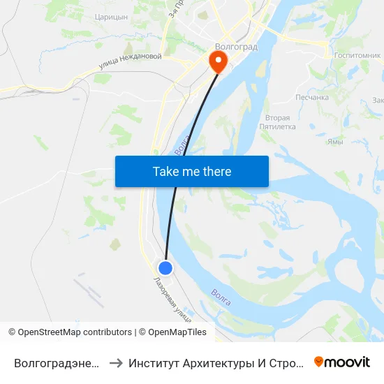 Волгоградэнергосервис to Институт Архитектуры И Строительства Волггту map