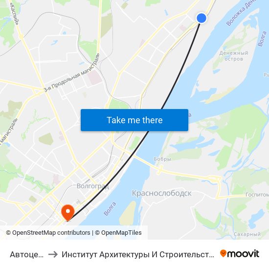 Автоцентр to Институт Архитектуры И Строительства Волггту map