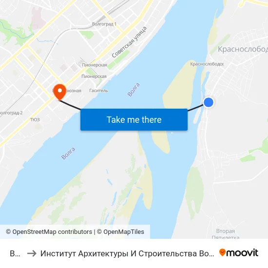 Вир to Институт Архитектуры И Строительства Волггту map