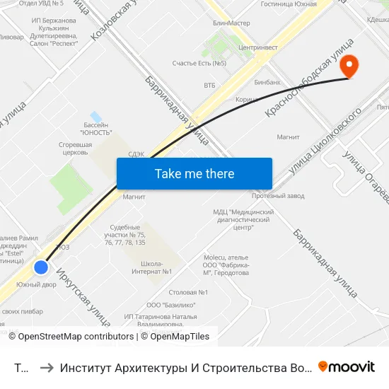 Тюз to Институт Архитектуры И Строительства Волггту map