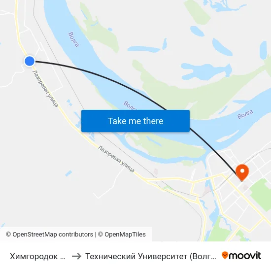 Химгородок (А) to Технический Университет (Волггту) map