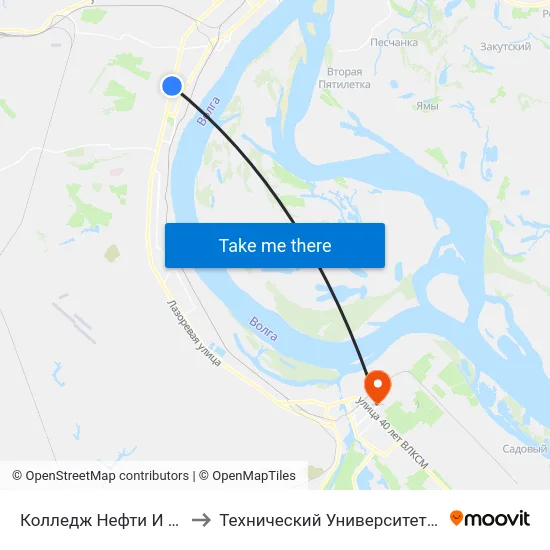 Колледж Нефти И Газа (Б) to Технический Университет (Волггту) map