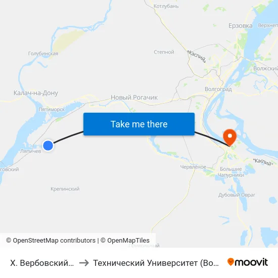 Х. Вербовский (А) to Технический Университет (Волггту) map
